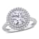 2 1/2 CT TW Lab-Grown Diamond Double Halo Ring in 14K White Gold