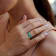 3 CT TGW Created Emerald 3-Stone Ring in Sterling Silver