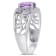 1 CT TGW Amethyst Filigree Ring in Sterling Silver