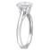 2 CT DEW Moissanite Solitaire Engagement Ring in 10K White Gold