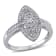 1/4 CT TW Diamond Vintage Marquise Shaped Halo Ring in Sterling Silver