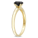 1/2 ct Black Diamond Solitaire Engagement Ring in 14K Yellow Gold