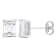 2 CT TGW Octagon Created Moissanite Stud Earrings in Sterling Silver