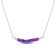 3/4ctw Amethyst Bead Bar Necklace in Sterling Silver