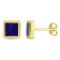 1ctw Lapis Square Stud Earrings in 18K Yellow Gold Over Sterling Silver