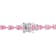 13 1/2 CT TGW Created Pink Sapphire Classic Tennis Bracelet in Sterling Silver