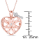 1 1/10 CTW White Topaz Heart Locket and Key Pendant in Rose Plated
Sterling Silver
