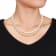 7-7.5 MM Freshwater Cultured Pearl Link Layered Necklace in 18K Yellow
Gold Over Sterling Silver