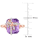 6 3/4 CT TGW Amethyst and Topaz Ring in Rose Plated Sterling Silver