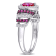1 3/4 CT TGW Created Ruby and Created White Sapphire Heart Ring in
Sterling Silver