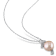 9-9.5MM Pink Freshwater Cultured Pearl and Diamond Pendant with Chain in
Sterling Silver