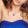 16 5/8 CT TGW Rose de France and White Topaz Halo Pendant with Chain in
Rose Plated Sterling Silver