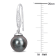 8-9MM Black Tahitian Cultured Pearl and Diamond Accent Shepherd Hook
Earrings in Sterling Silver