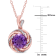 1 5/8 CT TGW Multi-Gemstones and Diamond Accent Pendant with Chain in
Rose Plated Sterling Silver