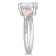 3 CT TGW Ice Aquamarine and Morganite with Diamond Accent 3-Stone
Cocktail Ring in Sterling Silver