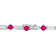 13 1/2 CT TGW Created Ruby and Created White Sapphire Tennis Bracelet in
Sterling Silver