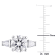3 CT TGW Created Moissanite 3-Stone Ring in Sterling Silver