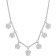 1/3 CT TW Diamond Floral Station Necklace in 14K White Gold