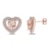 1.75CTW Morganite Simulant and Cubic Zirconia Heart Earrings in 18K Rose
Gold Over Sterling Silver