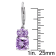 5 CT TGW Amethyst and Rose De France Earrings in Sterling Silver