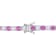 14 1/4 CT TGW Created Pink and White Sapphire Bracelet in Sterling Silver