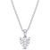 1 CT DEW Created Moissanite Solitaire Pendant With Chain in Sterling Silver