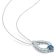2 3/4 CTW London Blue and Sky Blue Topaz Graduated Open Teardrop
Sterling Silver Pendant with Chain