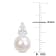 8.5-9MM Cultured Pearl and 1 1/3 CT TGW Created White Sapphire Stud
Earrings in Sterling Silver