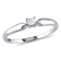 1/10 CT TW Princess Cut Diamond Solitaire Ring in Sterling Silver