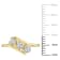 1/10ctw Diamond Triple Heart Bypass Promise Ring in 18K Yellow Gold Over
Sterling Silver