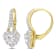 2 2/5 CT TGW Created White Sapphire Halo Heart Earrings in 18k Yellow
Gold Over Sterling Silver