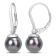 8-8.5MM Tahitian Cultured Pearl and Diamond Accent Earrings in 14K White Gold