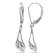 Diamond Calla Lily Leverback Earrings in Sterling Silver