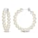 5-5.5MM Freshwater Cultured Pearl Hoop Earrings in Sterling Silver