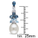 London, Sky Blue and White Topaz and 8.5-9MM White Cultured Pearl Drop
Earrings in Sterling Silver