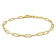 3.5MM Fancy Paperclip Chain Bracelet in 18K Yellow Gold Over Sterling Silver