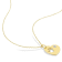 Diamond Accent Hand Heart Charm with Chain in Yellow Plated Sterling Silver