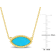 3 CT TGW Created Turquoise Necklace with Beaded Halo in Yellow Plated
Sterling Silver