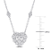 2.07 CT DEW Created Moissanite Halo Station Necklace in Sterling Silver
