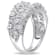 1 1/3 CT TGW Created White Sapphire Pave Lattice Ring in Sterling Silver