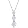 1 2/5 CT DEW Created Moissanite Graduated 3-Stone Pendant with Chain in
Sterling Silver