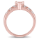1/2 CT TGW Morganite and Diamond Accent Vintage Heart Ring in 18K Rose
Gold Over Sterling Silver