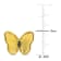 1/4 CT TGW Created Alexandrite Butterfly Stud Earrings in Yellow Plated
Sterling Silver