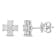 4/5 CT TW Diamond 4-Stone Stud Earrings in Platinum