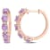 2 1/2 CT TGW Amethyst and White Topaz Hoop Earrings in Rose Plated
Sterling Silver