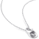 Diamond Calla Lily Pendant with Chain in Sterling Silver