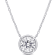 1 4/5 CT DEW Created Moissanite Halo Circle Pendant with Chain in
Sterling Silver