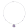 4 5/8 CT TGW Tanzanite, Rose de France, Peridot and Amethyst Teardrop
Necklace in Sterling Silver