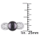 9-9.5MM Black Tahitian Pearl and Diamond Split Shank Ring in Sterling Silver