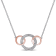 Diamond Interlocking Circle Two-Tone Necklace in 18K Rose Gold Over
Sterling Silver